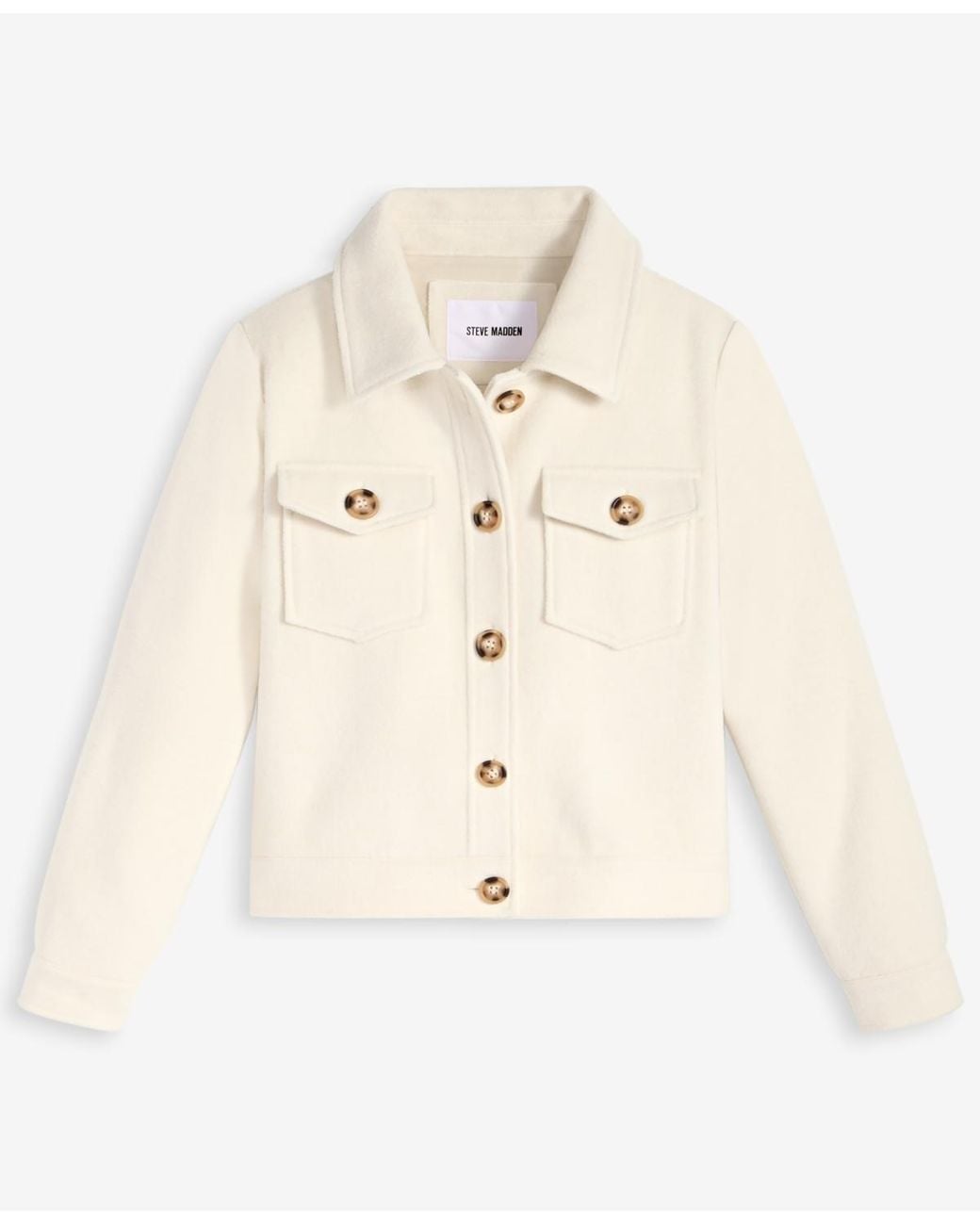 Steve Madden Blue Collared Button-front Jacket