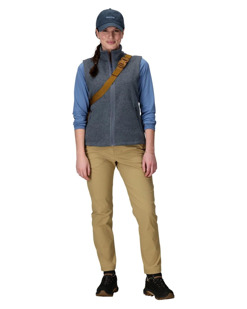 Marmot Blue Drop Lined Collar Vest