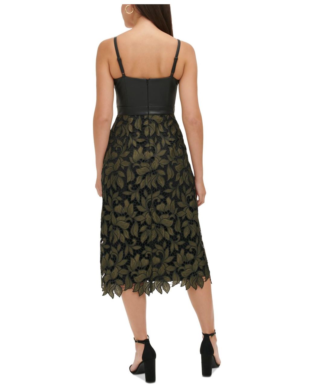 Guess lace fit and flare dress cheap