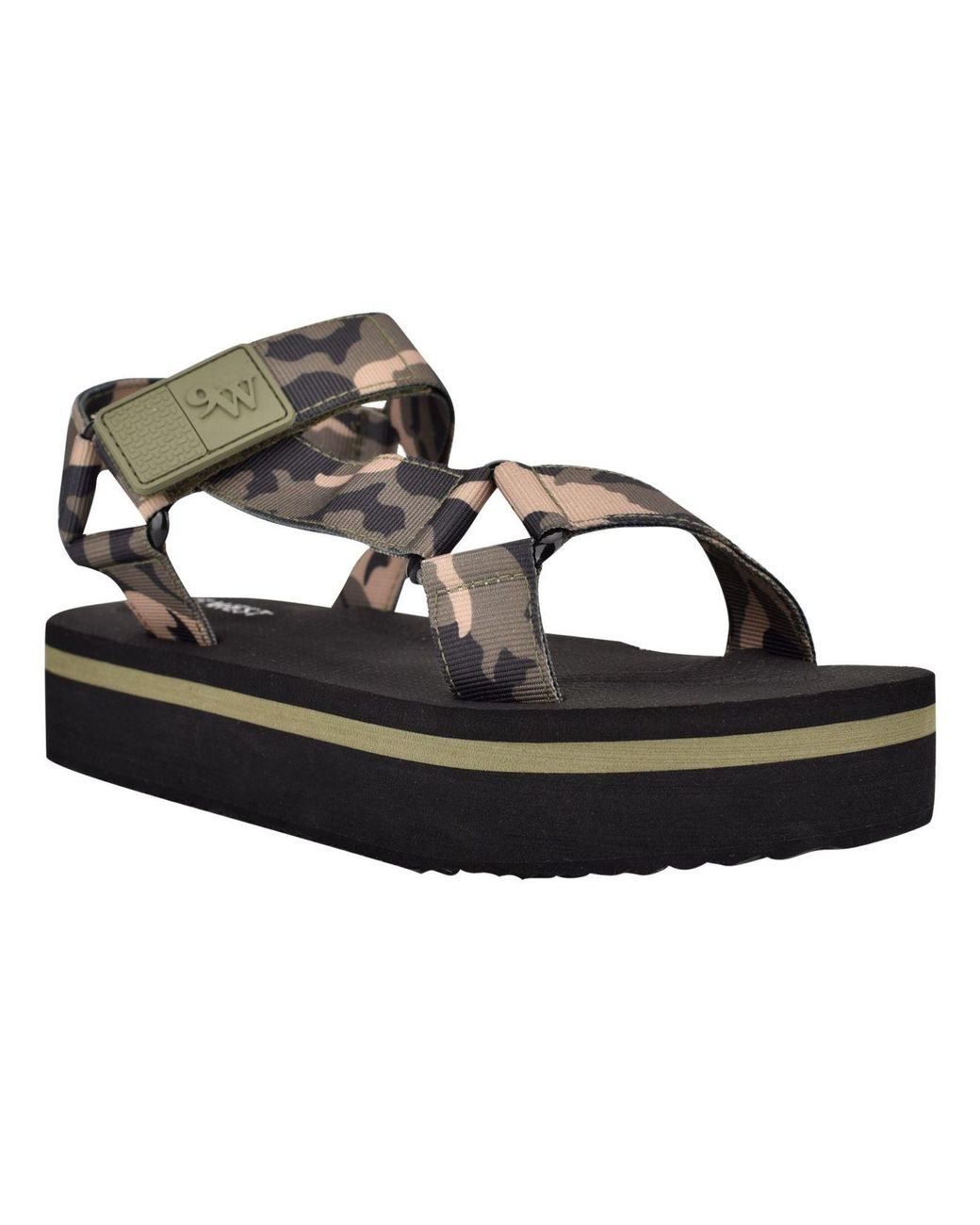 nine west camo heels