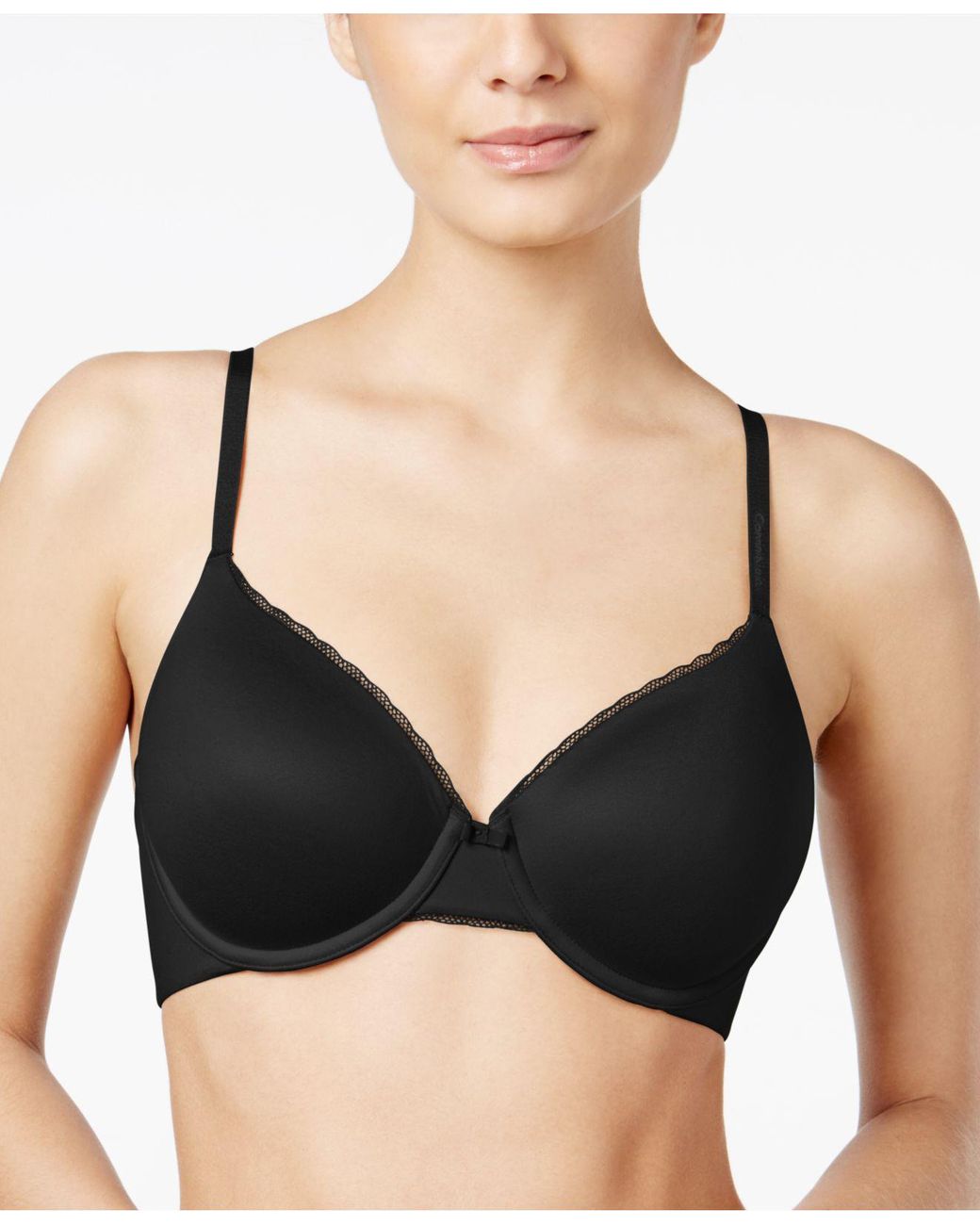 Calvin Klein Qf1714 Everyday Calvin Full Coverage Lightly Lined Bra (black  38b)