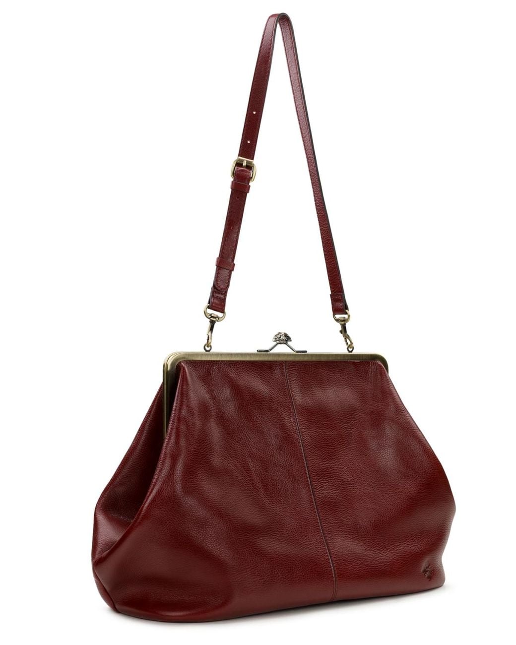 Patricia Nash Serafina Extra Large Leather Kisslock Bag in Blue | Lyst