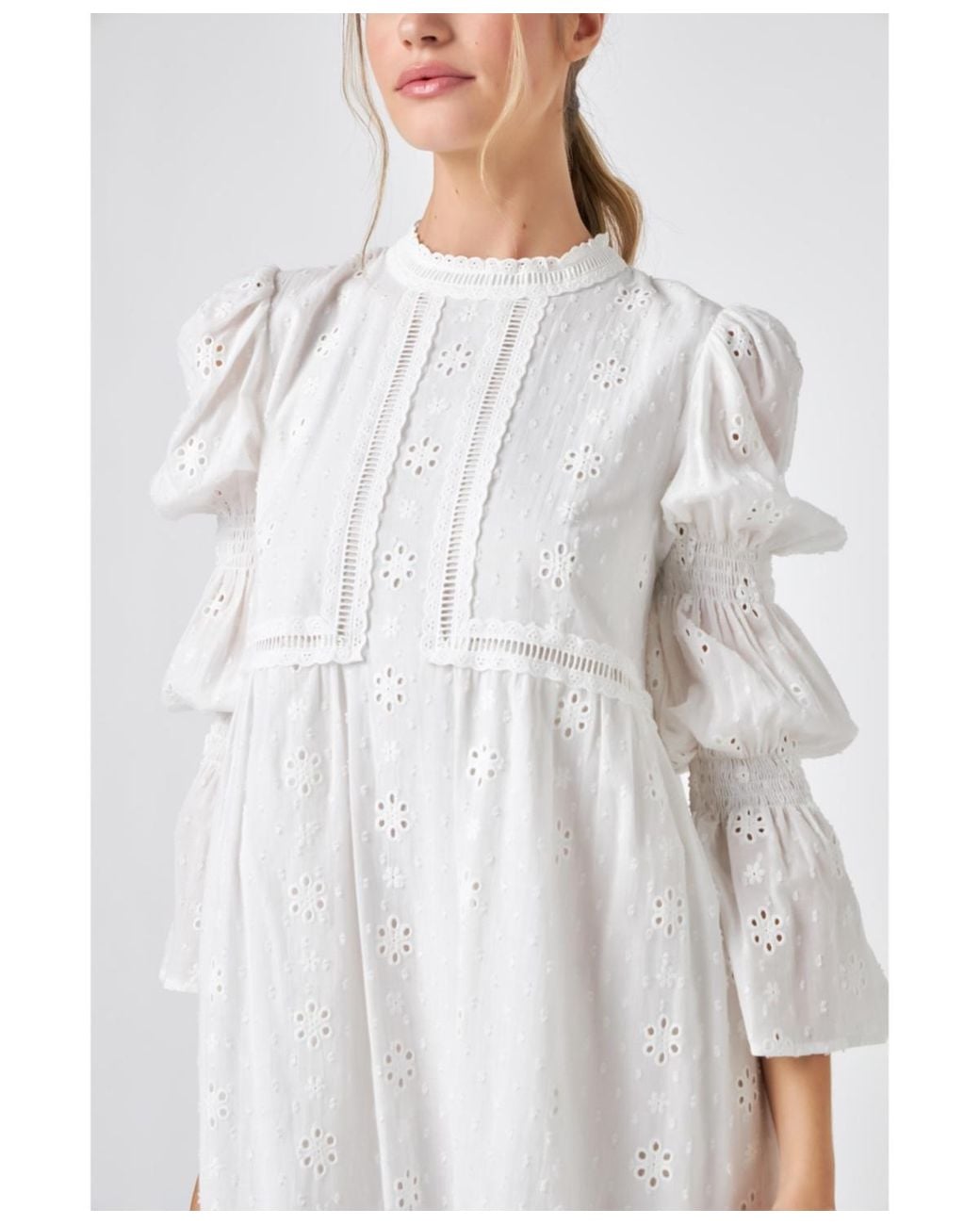 English Factory Embroidered Swiss Dot Maxi Dress in White | Lyst