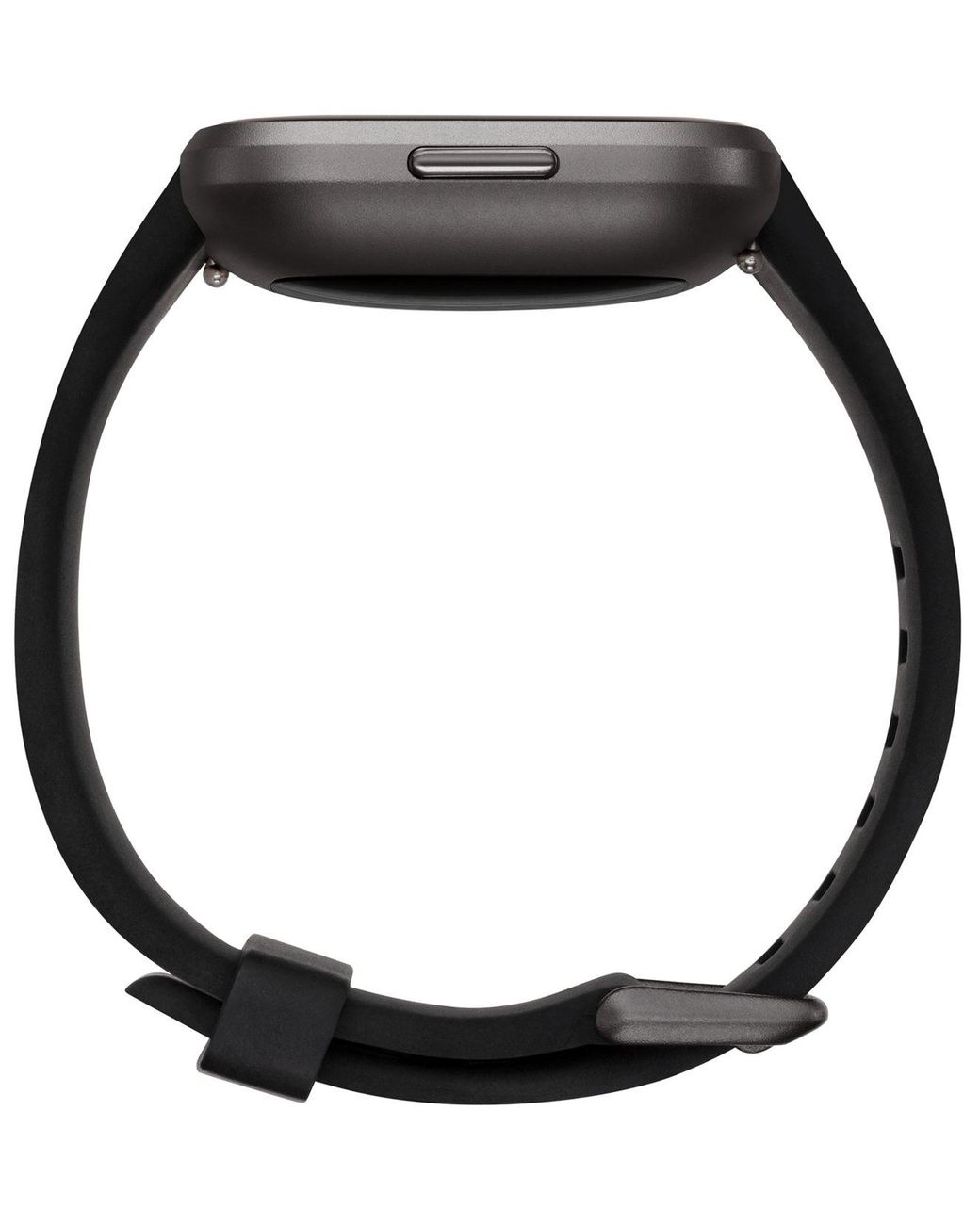 versa 2 black elastomer strap touchscreen smart watch 39mm