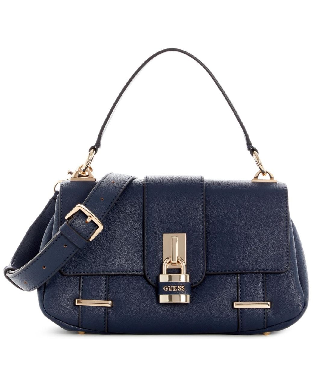 Guess Sienna Top Handle Flap Bag in Blue | Lyst