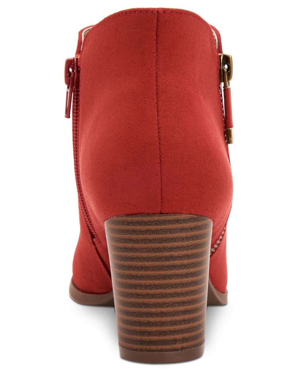 macy's red leather boots