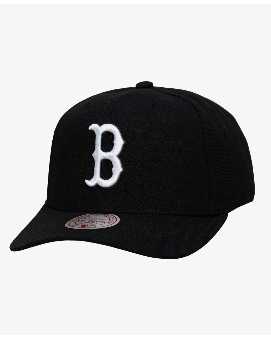 Mitchell & Ness Black Boston Red Sox Pro Crown Snapback Baseball Cap for men