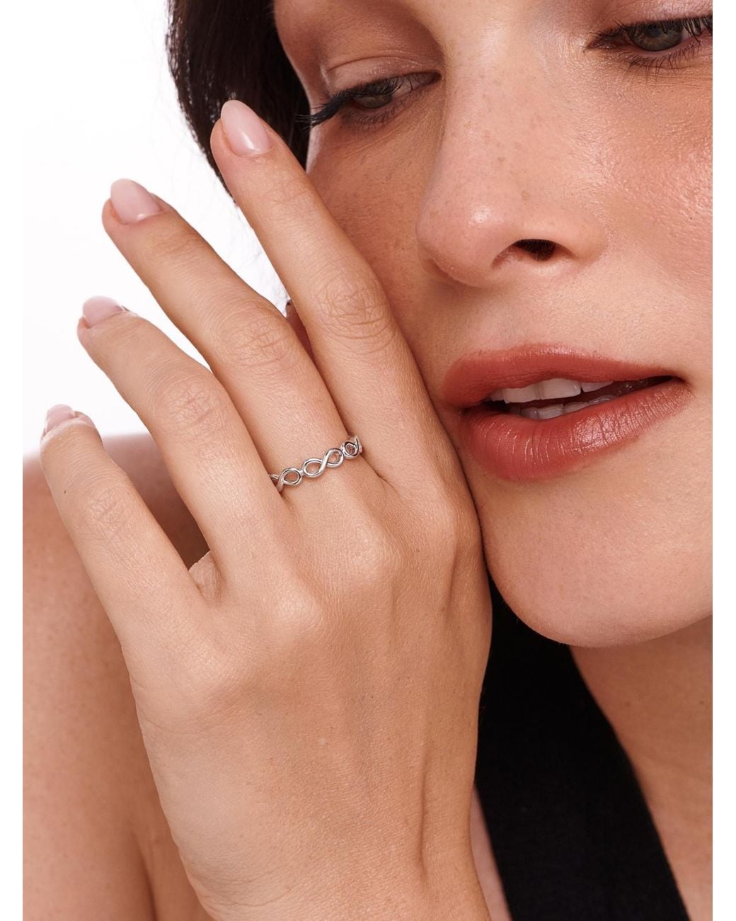 DEVATA Metallic Infinity Eternity Ring