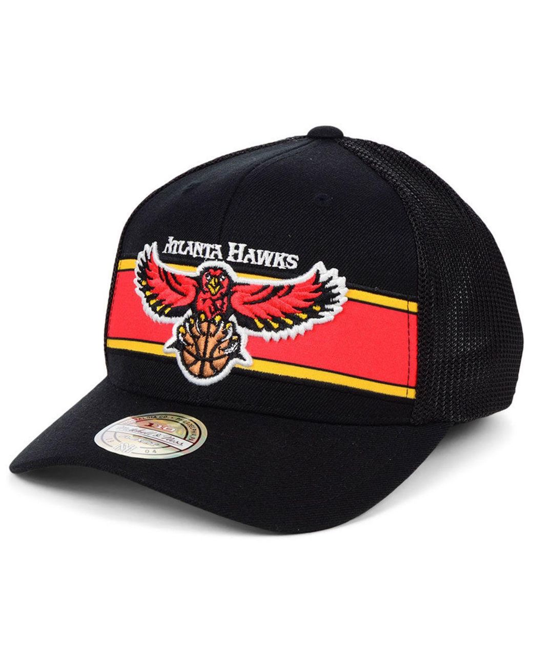 Mitchell & Ness Atlanta Hawks 110 Trucker Snapback Cap in Black for Men |  Lyst