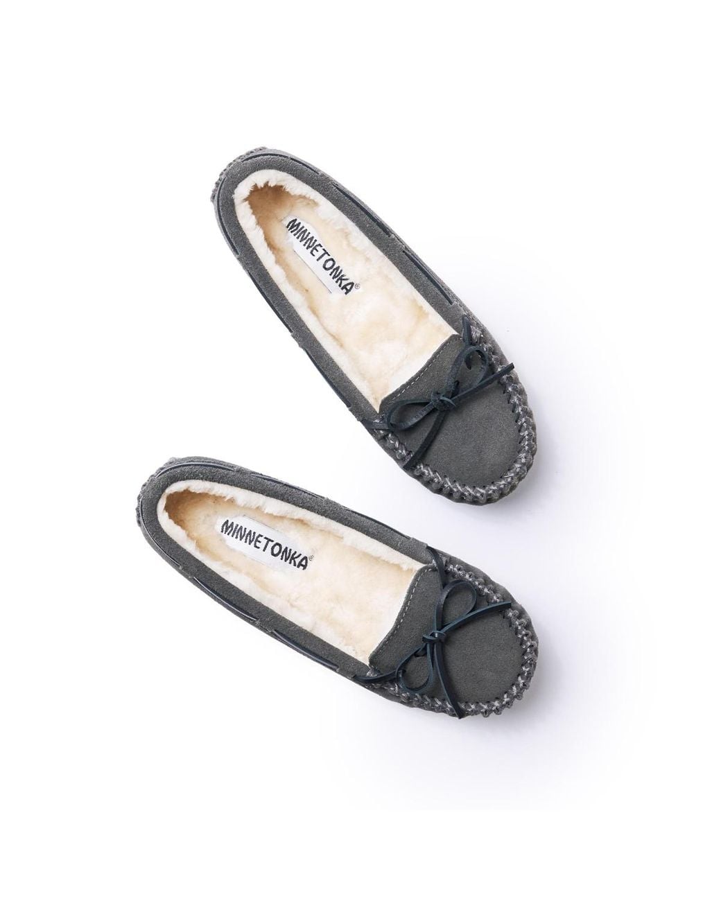 Minnetonka Gray Cally Slippers