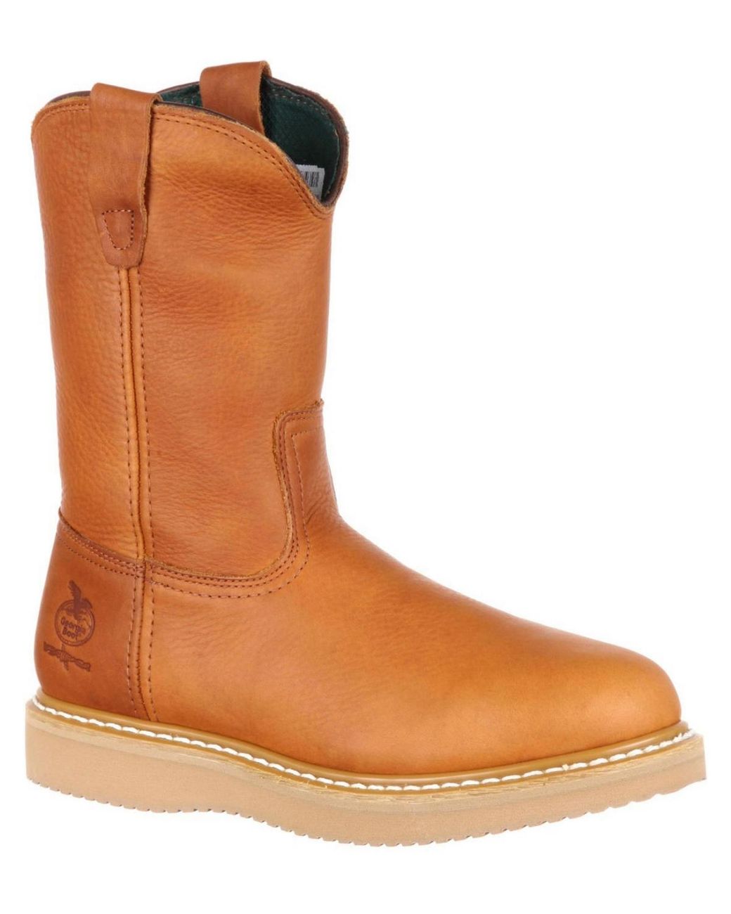 Georgia Boot Brown Wedge Work Wellington for men