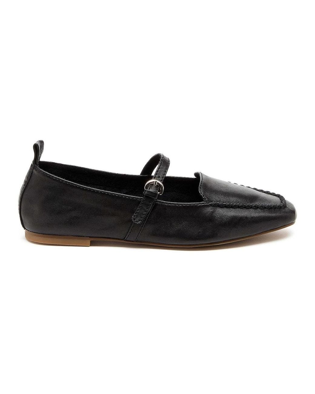 Square Dagger Kelsi Dagger Brooklyn Ferry Square-toe Leather Mary Jane Flats in Black ...