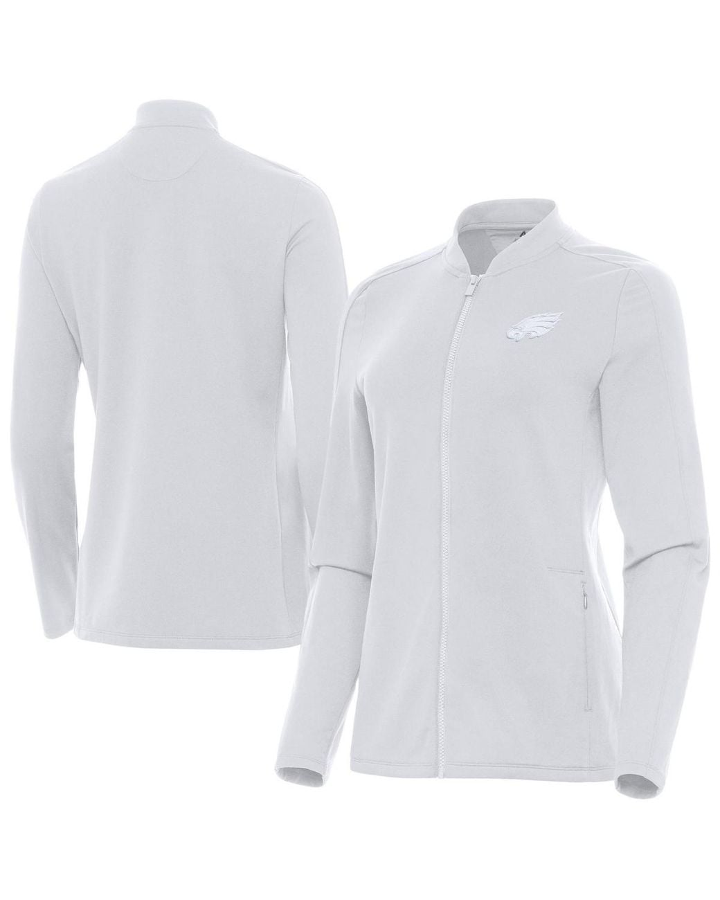 Antigua Philadelphia Eagles Continual Full-zip Jacket in White | Lyst