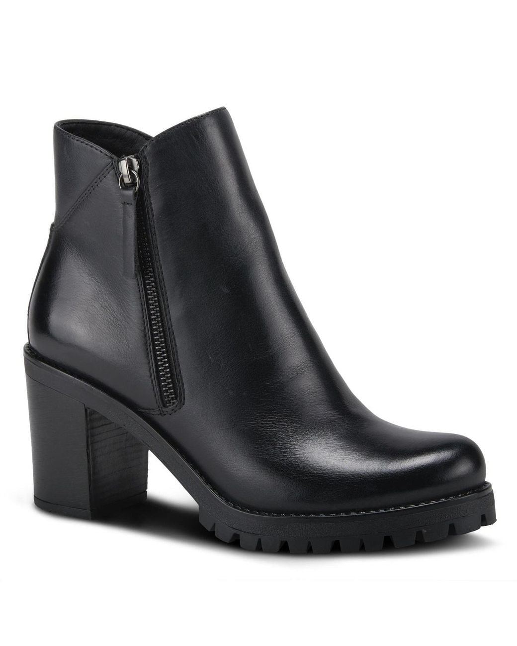 Spring Step Black Azura Dealey Leather Booties