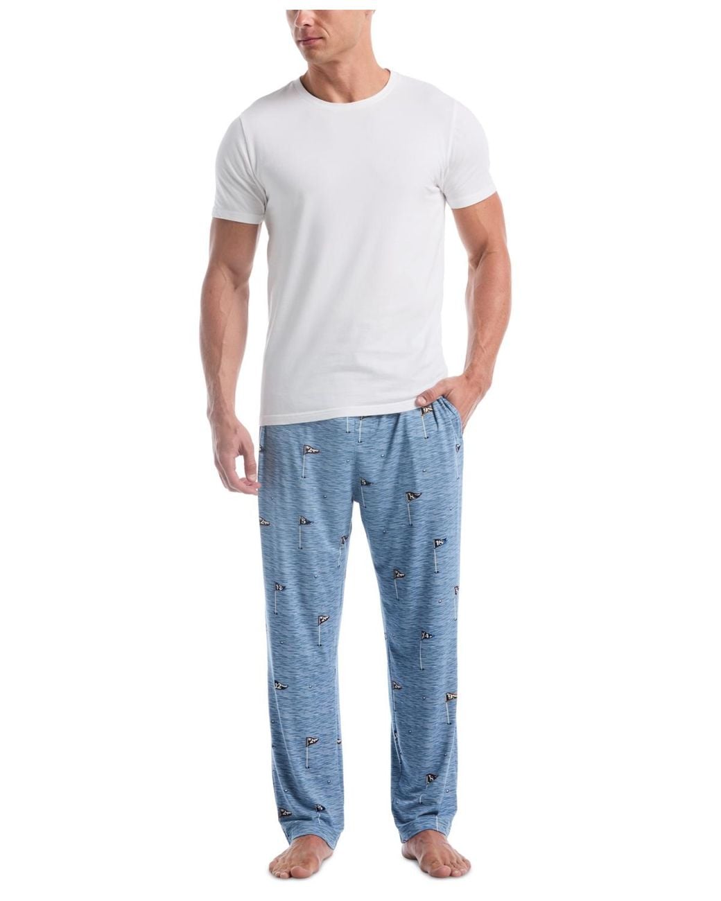 PGA TOUR Blue Perry Ellis Portfolio Golf Flags Sleep Pants for men