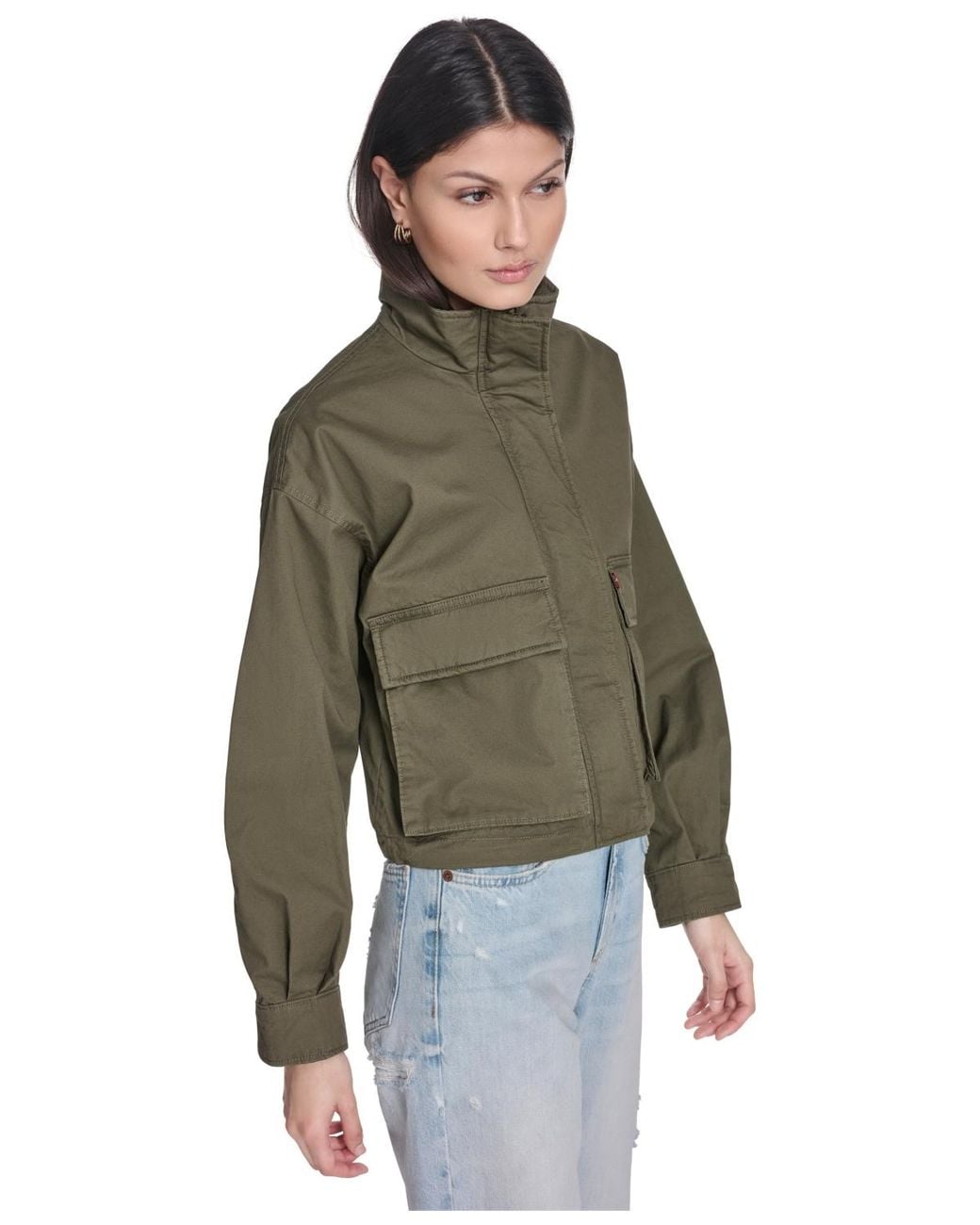 Levi's Green Cropped Surplus Jacket