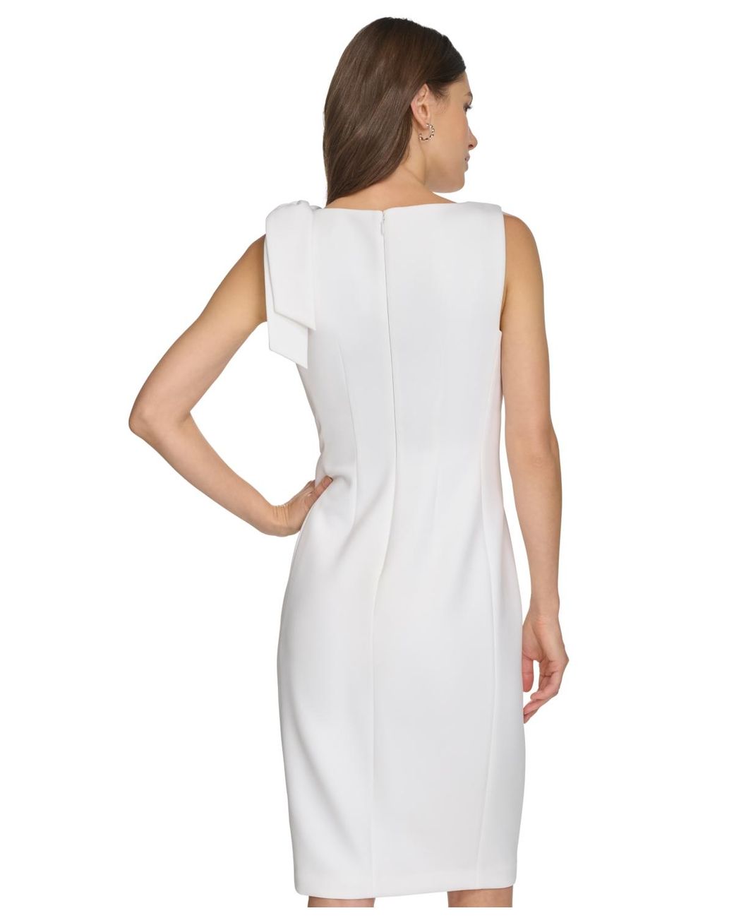 midi white bridal dress Cressida White Midi Dress