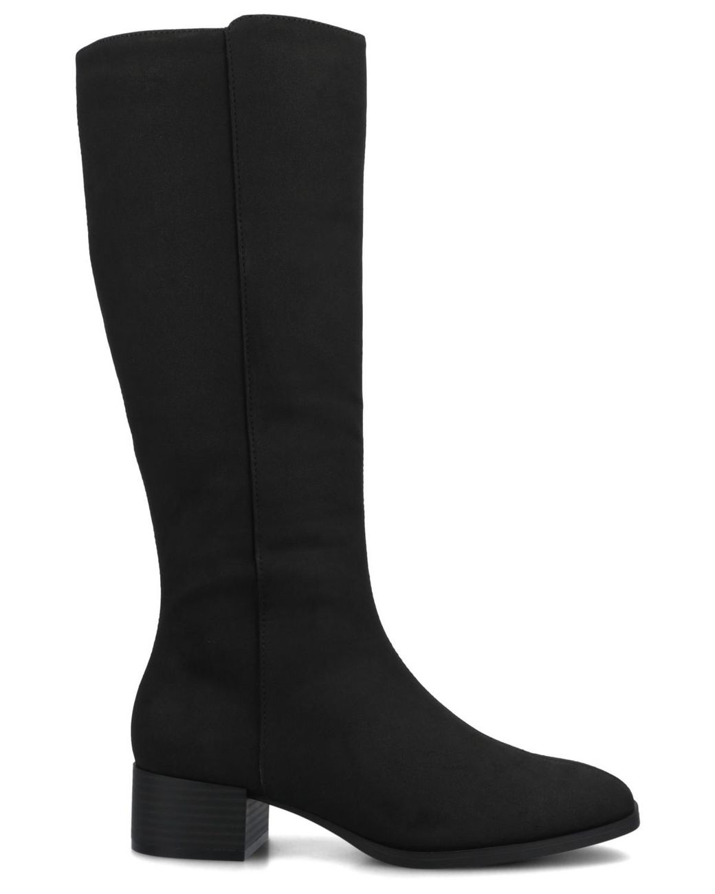 Journee Collection Black Devri Square Toe Boots