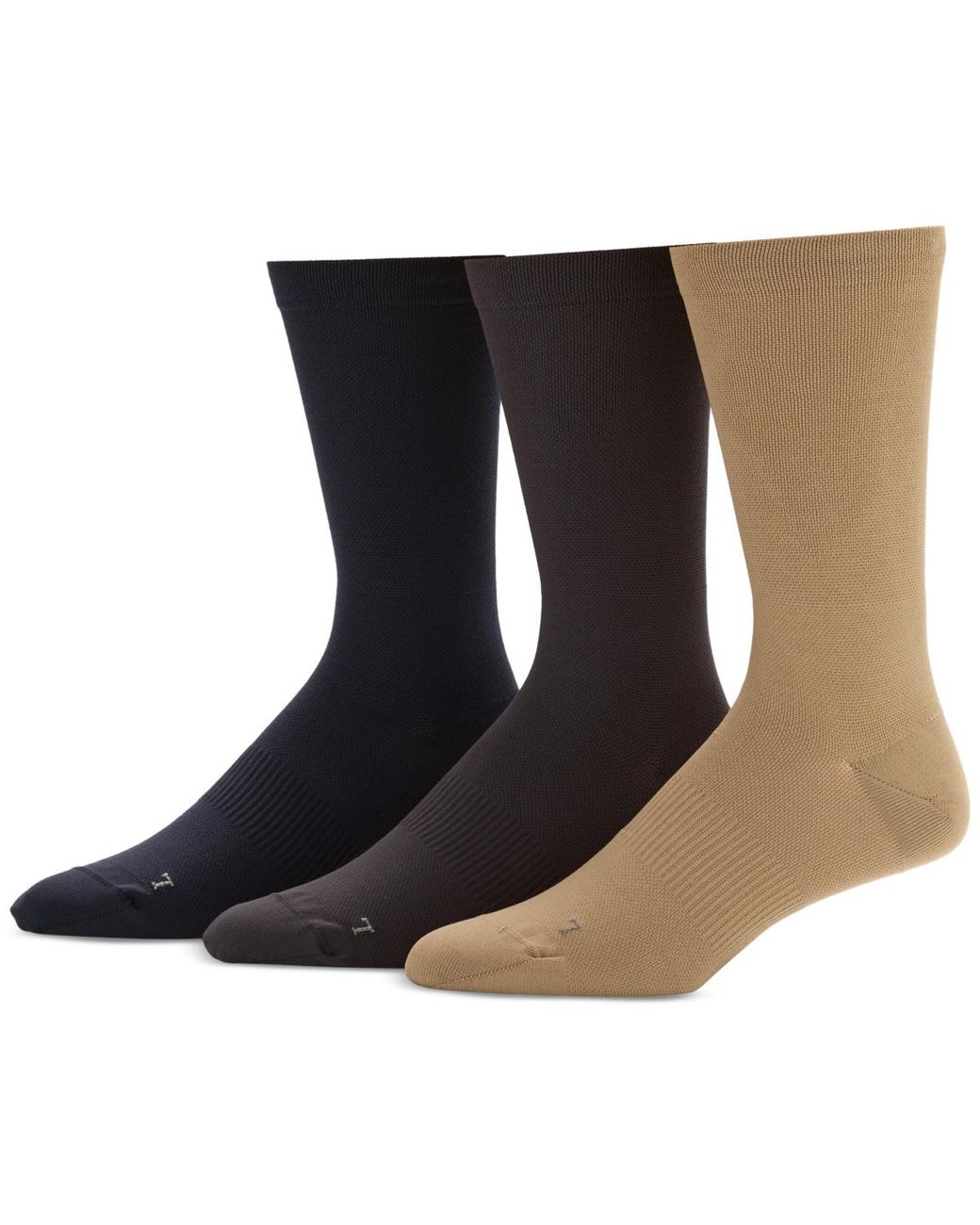 Perry Ellis Black 3-pack Pique Flat Socks for men