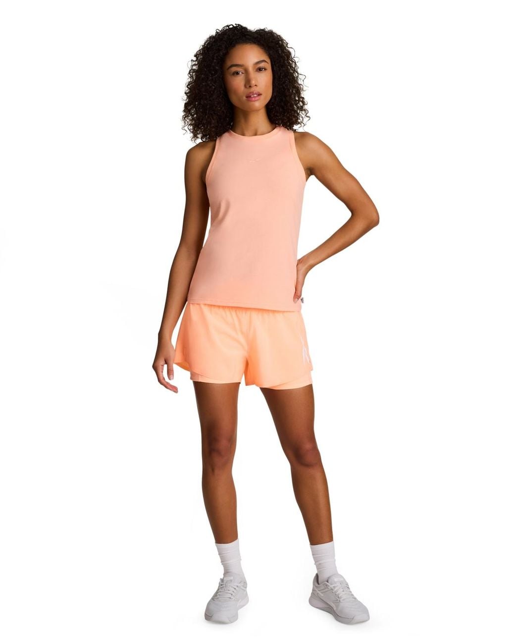 Reebok Orange Interlock Pull-on Running Shorts