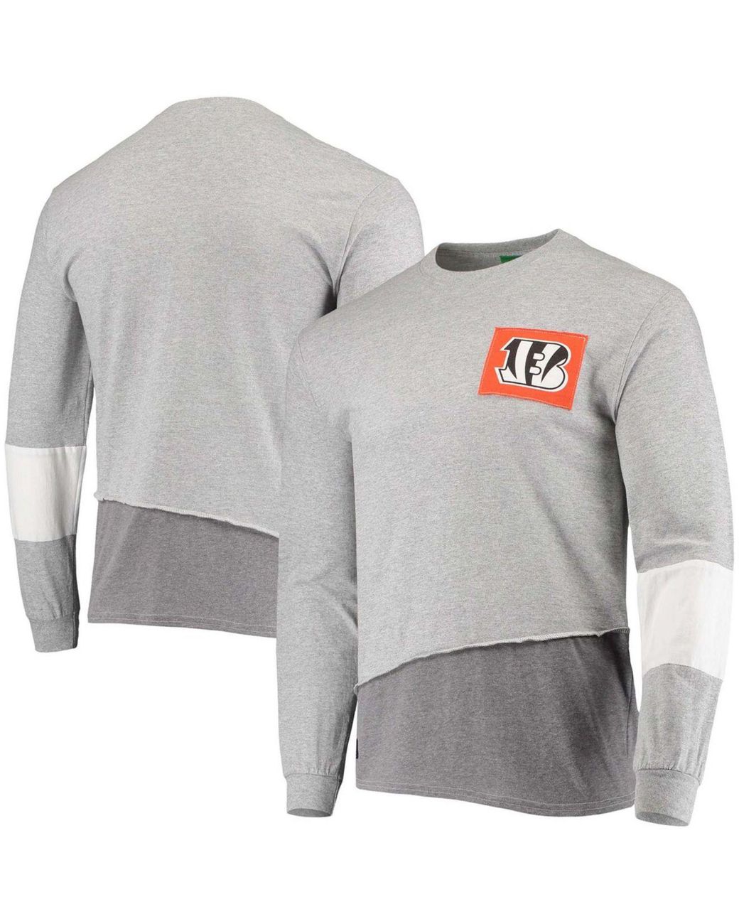 Refried Apparel Heathered Gray Cincinnati Bengals Angle Long Sleeve T-shirt  for Men