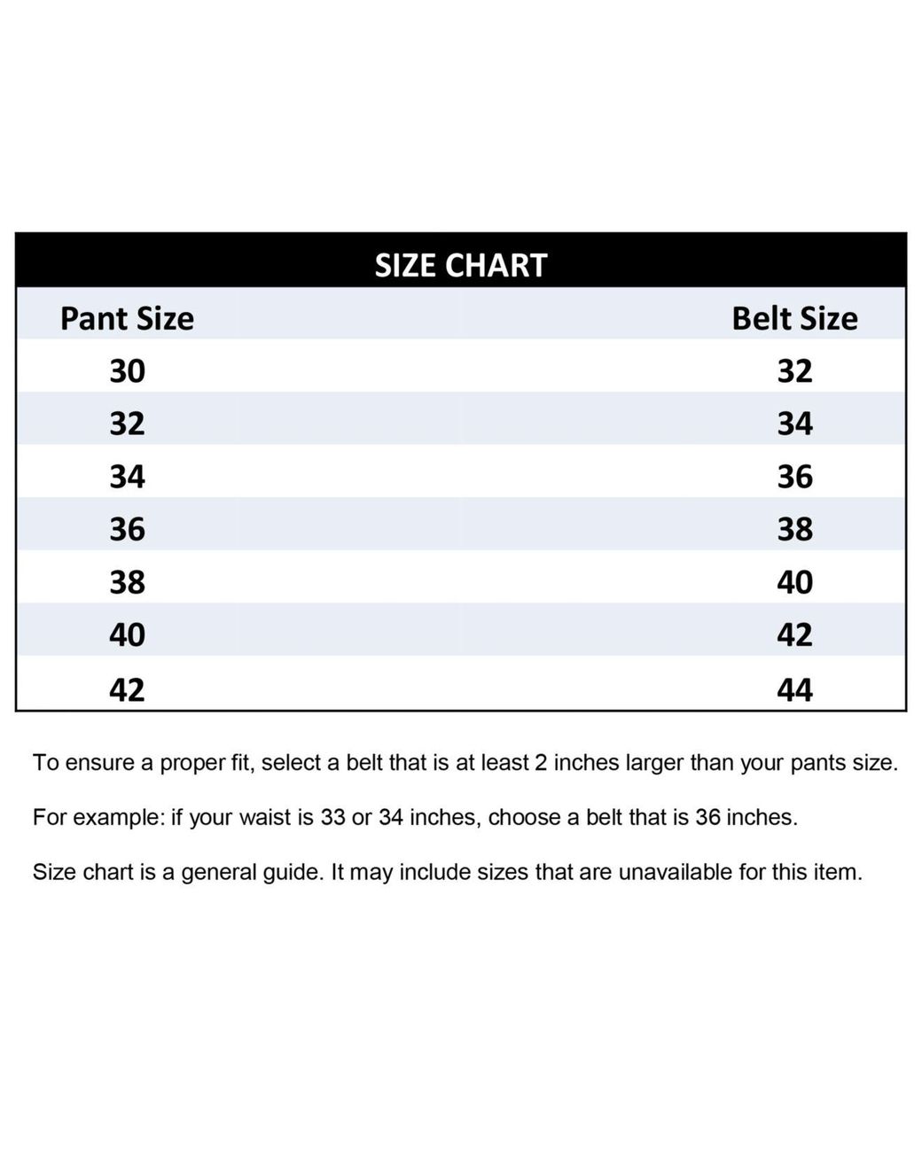 Macy S Belt Size Chart