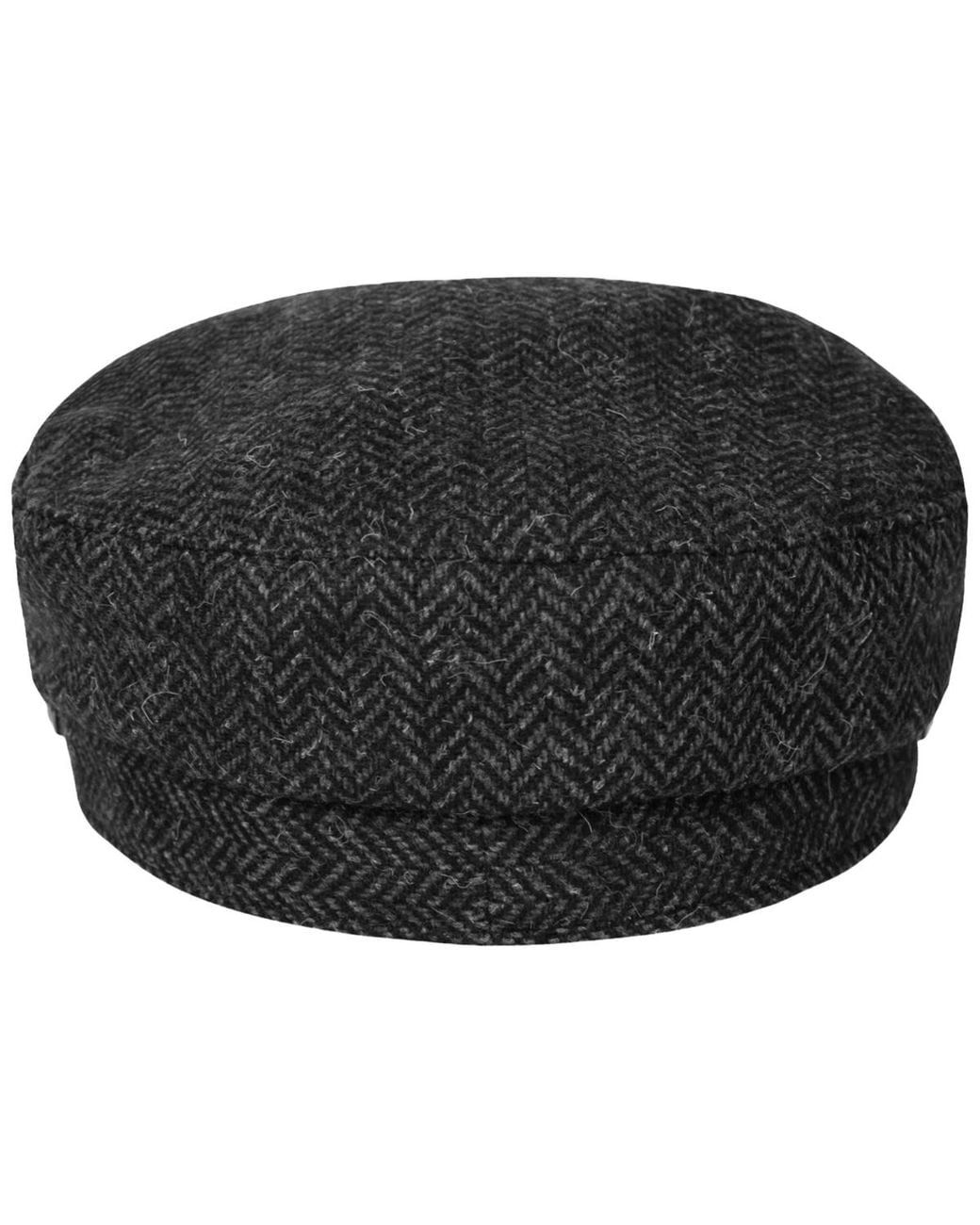 Ralph Lauren Black Herringbone Brim Hat