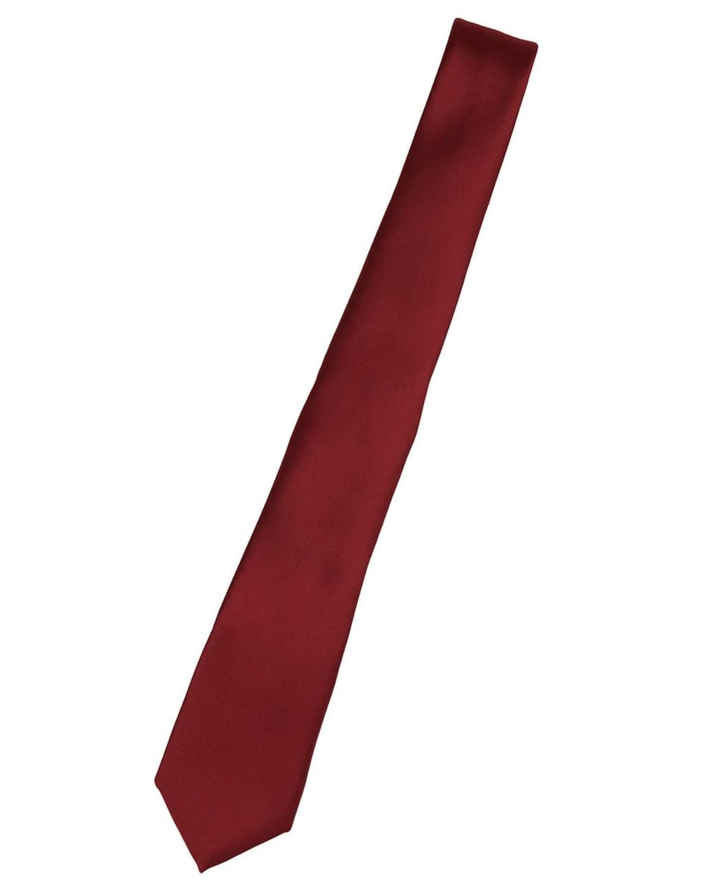 Con.struct Red Satin Solid Tie for men