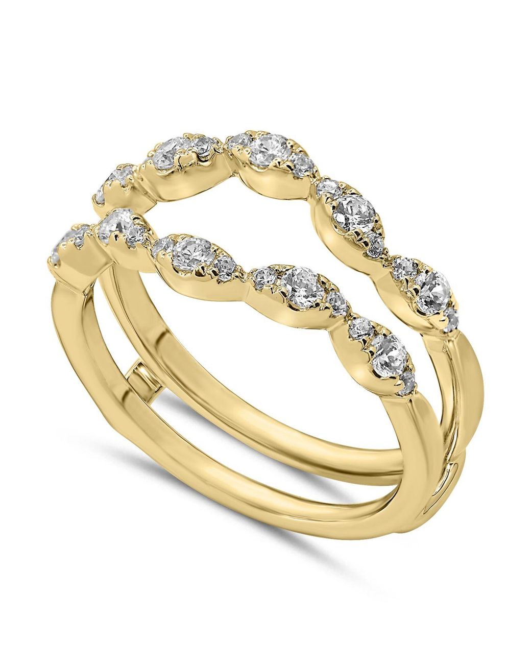 Macy's Diamond Enhancer Ring Guard (1/2 Ct. Tw.) In 14k White Or Yellow