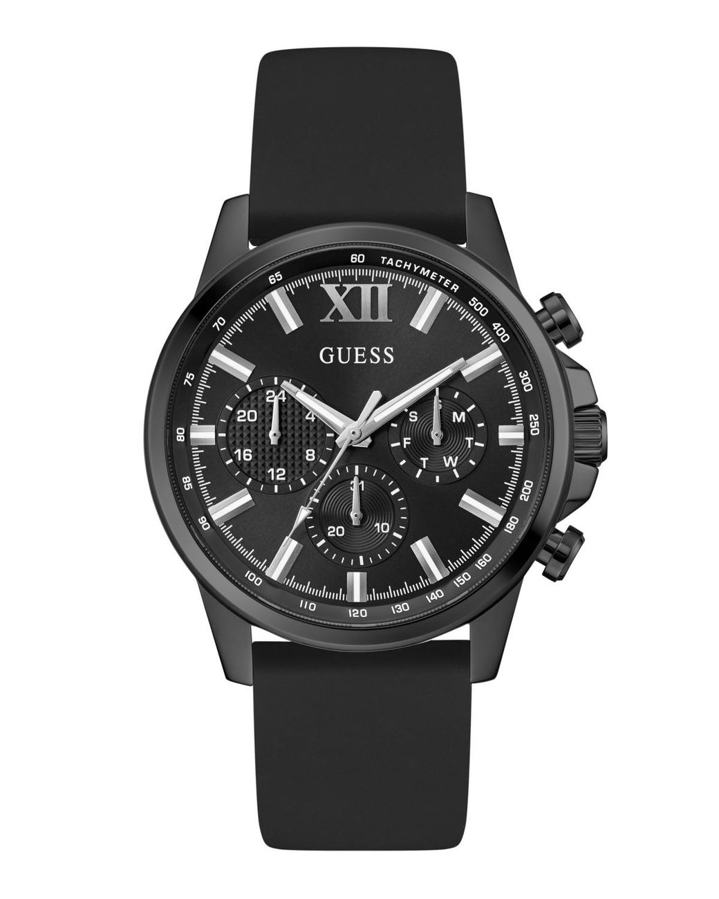 Guess Gray Multi-function Silicone Watch for men