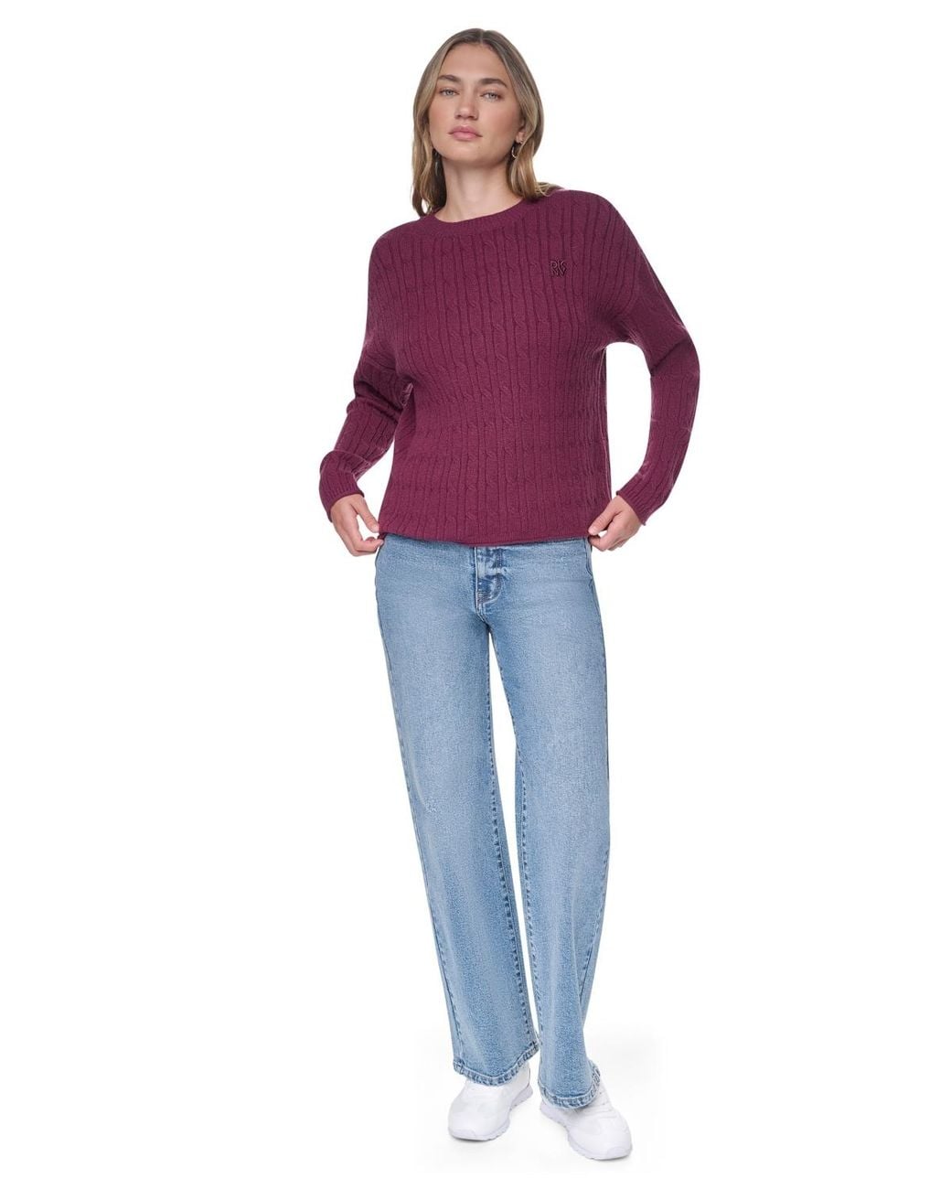DKNY Purple Crewneck Sweater