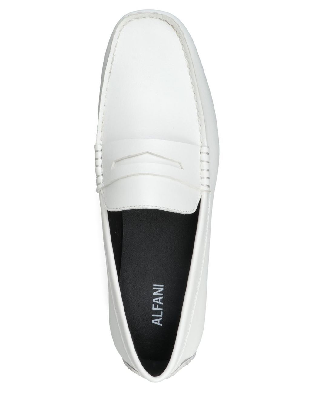 Alfani Men’s White Perforated Leather Slip-On Loafers Alfani White Slip-Ons for Men | Mercari main image 4