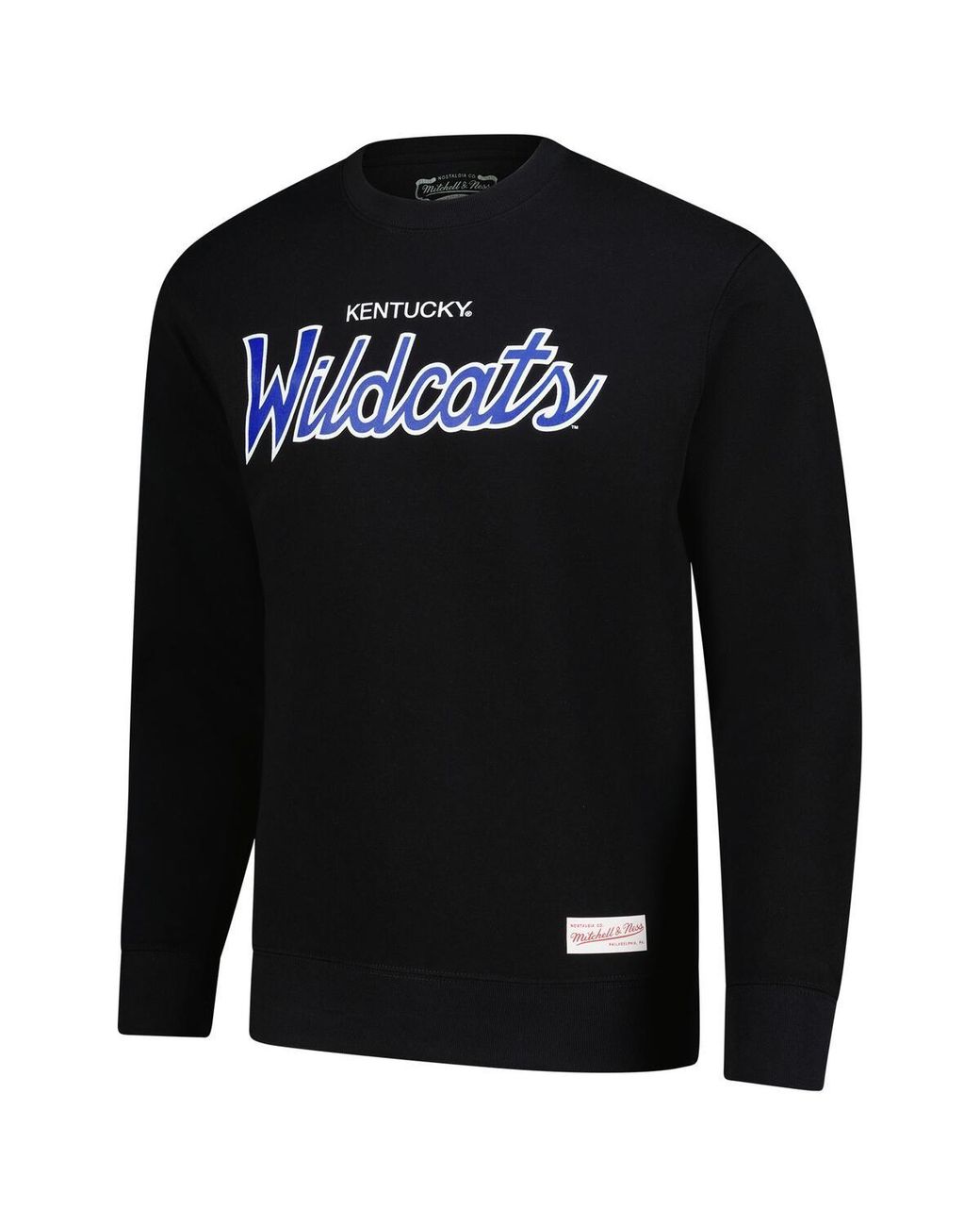 Mitchell & Ness Black Kentucky Wildcats Elite Script Pullover Sweatshirt for men