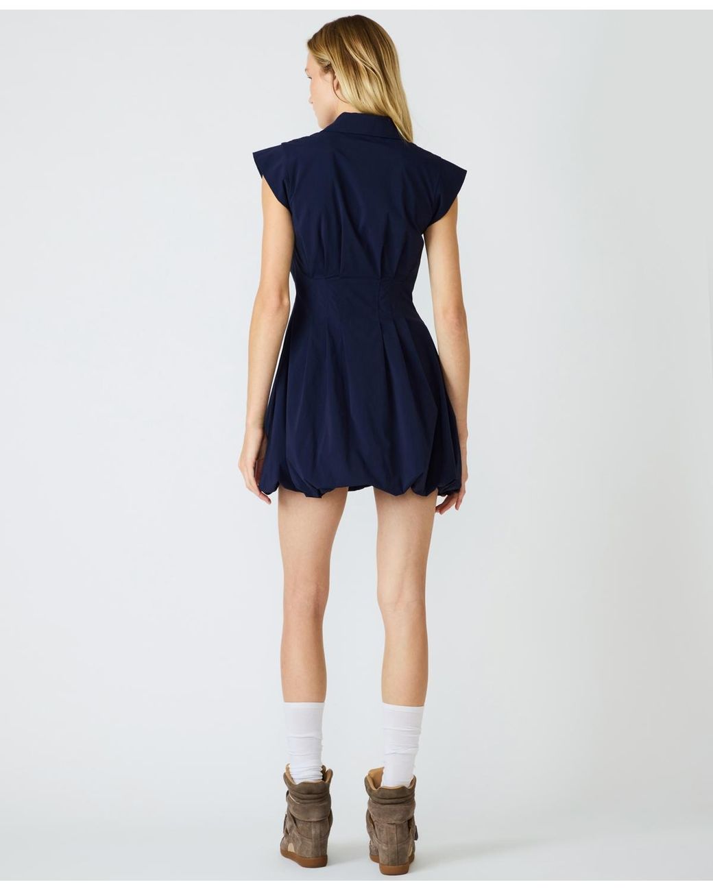 steve madden dyanne poplin pleated mini dress STEVE MADDEN Dyanne Poplin Pleated Mini Dress