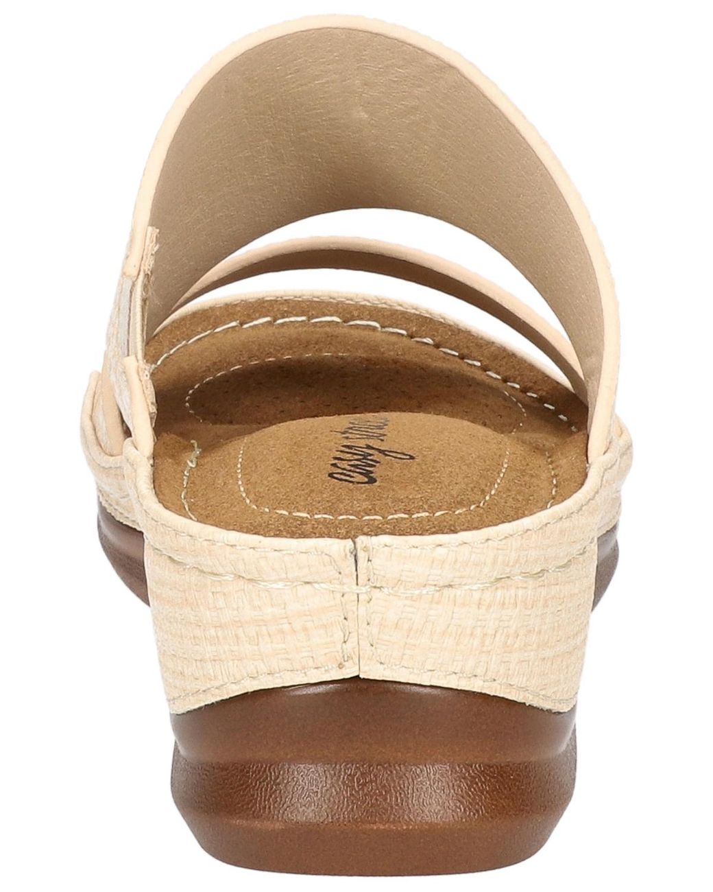 Easy Street Larrain Wedge Slide Sandals in White | Lyst