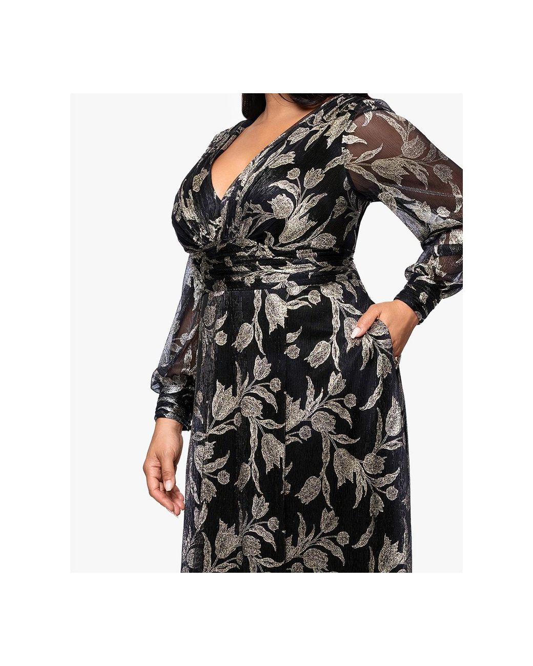 chinese dress ladies Donna Long Off The Shoulder Illusion Sleeve Dress