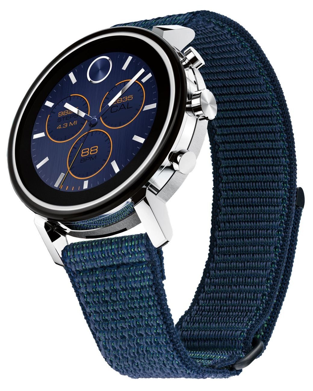 movado men's swiss made hybrid circa leather strap smartwatch