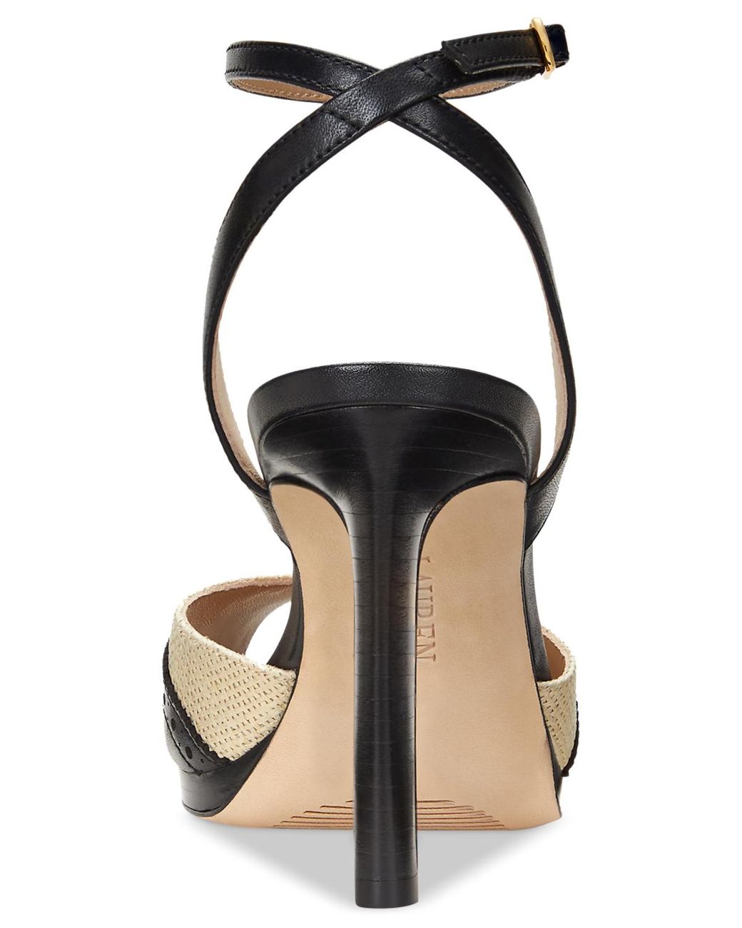Ralph Lauren Kyla Wingtip Dress Sandals in Metallic | Lyst
