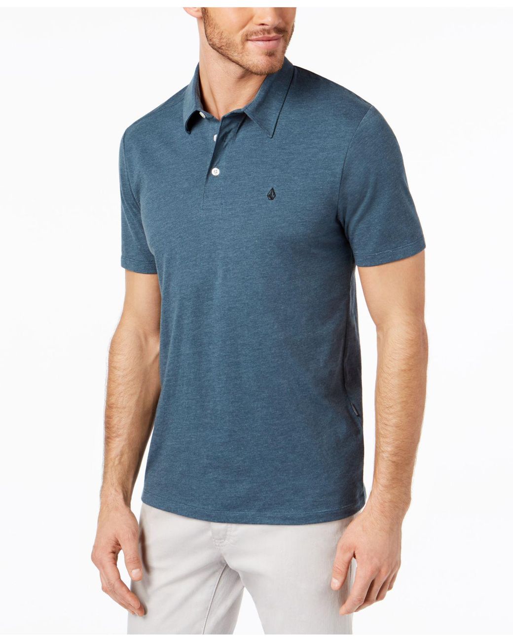 Volcom Cotton Banger Short Sleeves Polo Shirt in Blue for Men - Lyst