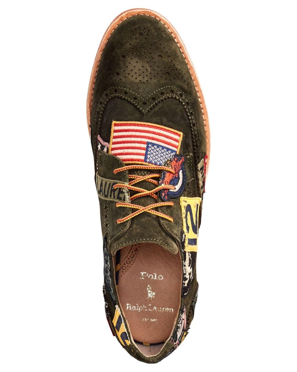 Ralph Lauren Rhett Patchwork Suede 