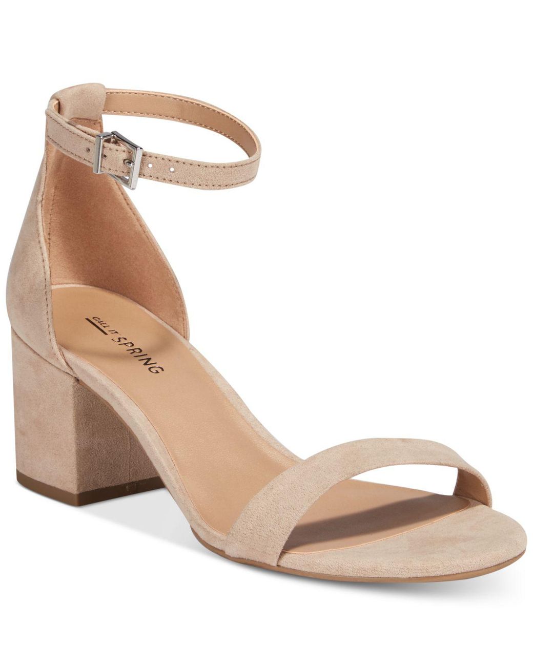 Call Spring Stangarone Two-piece Block-heel in Natural | Lyst Canada