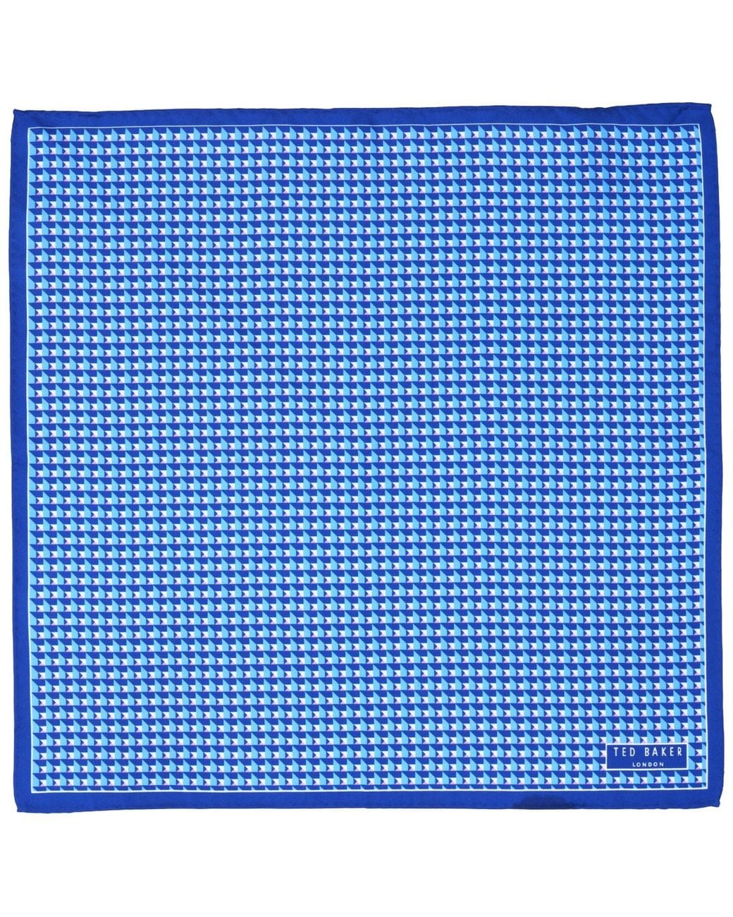 Ted Baker Blue Ted Baker Geometric Pattern Pocket Square for men