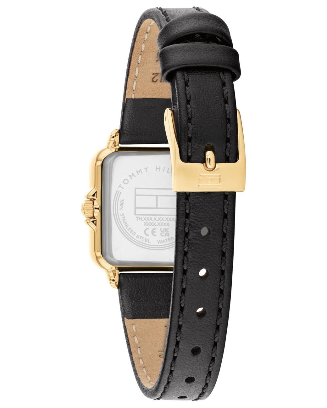 Tommy Hilfiger Black Quartz Leather Strap Watch
