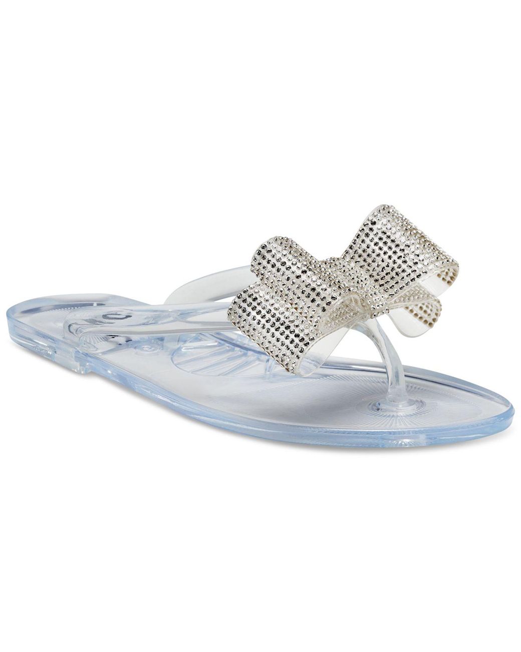 jelly flip flops with bow