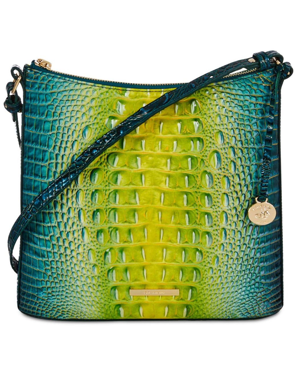 Brahmin Katie Melbourne Embossed Leather Crossbody in Green Lyst