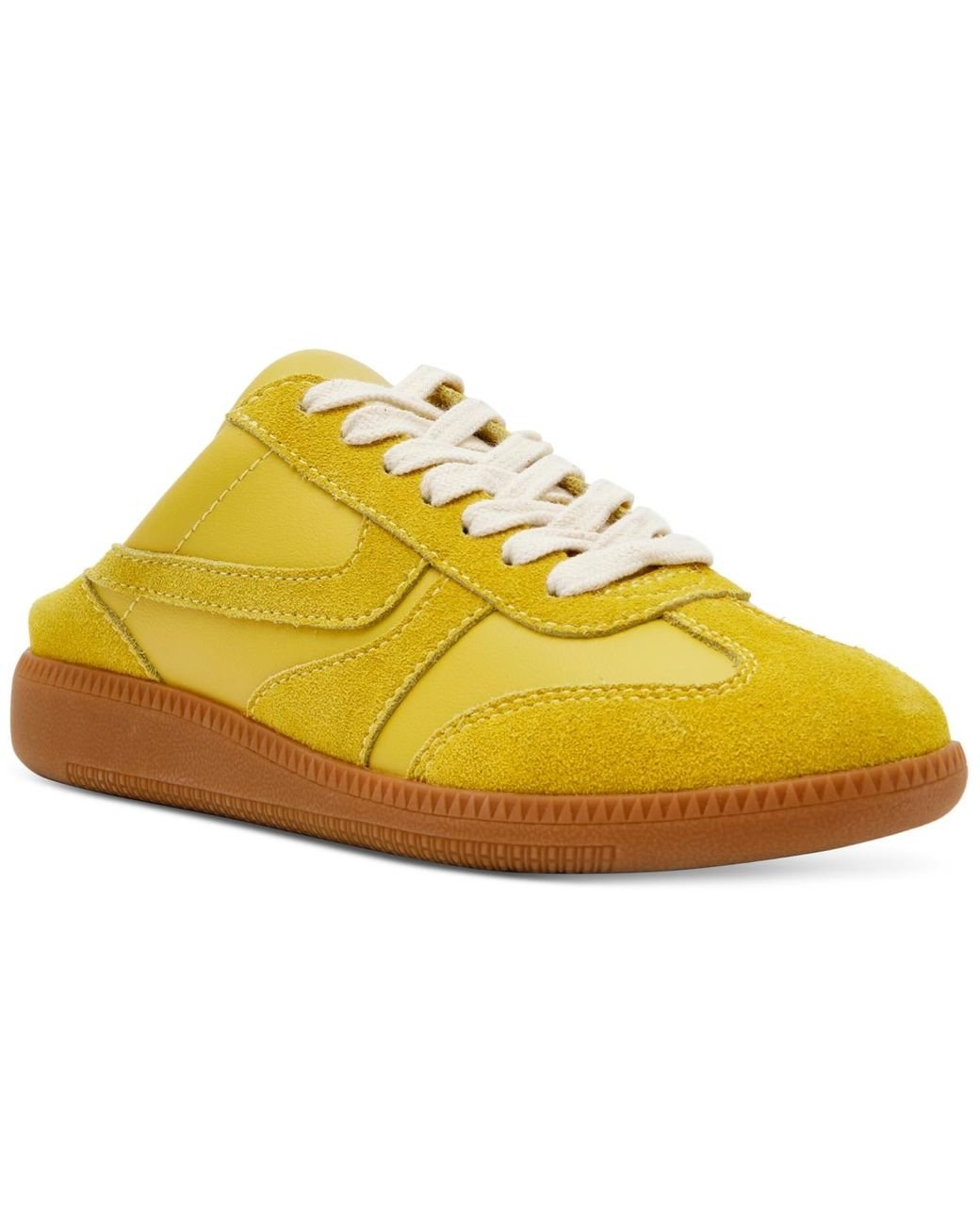 Steve Madden Maddox Lace-up Mule Sneakers in Yellow | Lyst