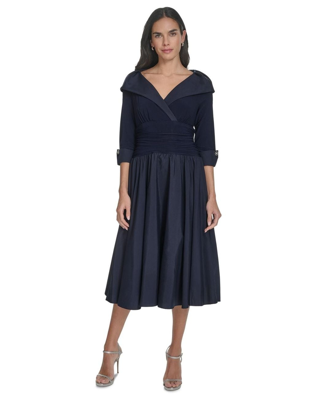 slim fit dress slacks Irene Corset Fit & Flare Midi Dress main image 0