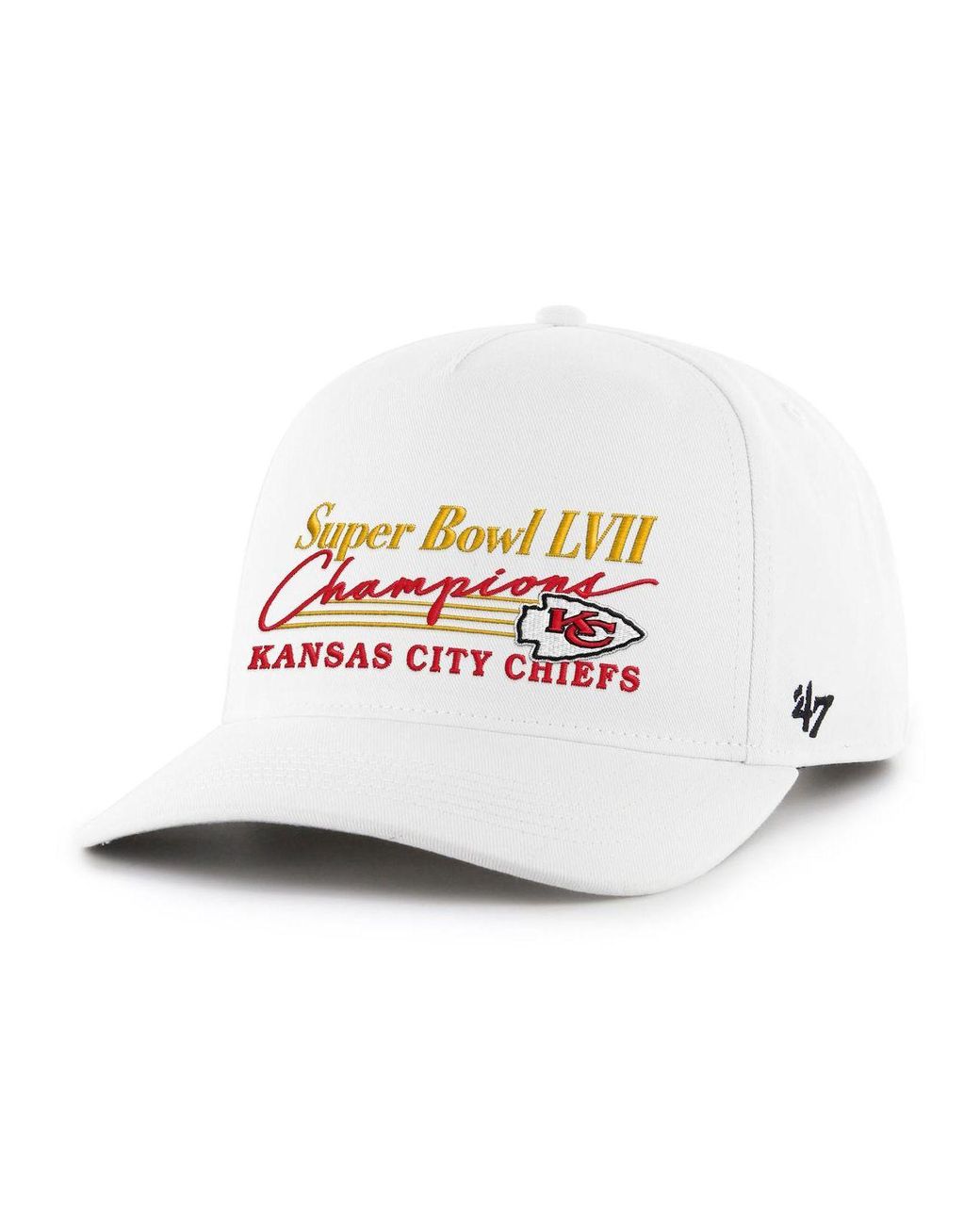 47 Brand Men's White Kansas City Chiefs Super Bowl Lvii Champions Hitch  Snapback Hat