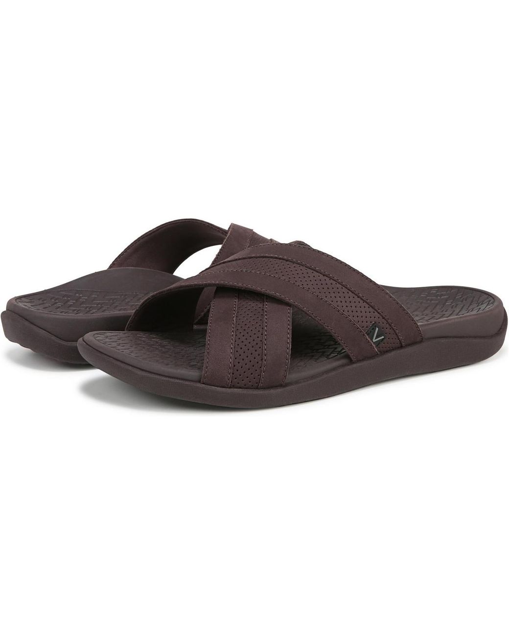 Vionic Brown Tide Slide Sandals for men
