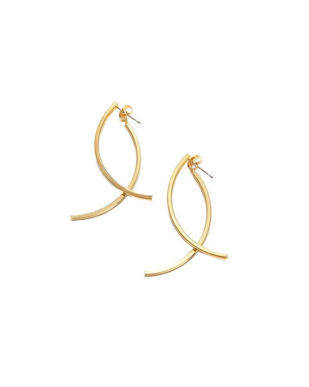 SOH Metallic Lined Drop Earrings